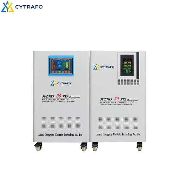 SVC/TNS 30kVA 380V Three-Phase Servo Voltage Stabilizer Internal structure and production inspection
