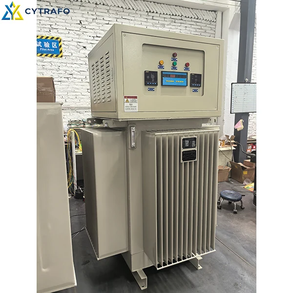 TNSJA 100–4000kVA Three-Phase Oil-Immersed Voltage Stabilizer Internal structure and production inspection